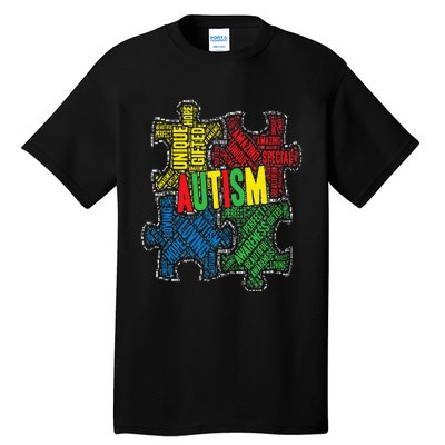 Autism Awareness Design Supporting Spread Kindness Tall T-Shirt