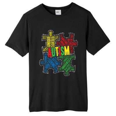 Autism Awareness Design Supporting Spread Kindness Tall Fusion ChromaSoft Performance T-Shirt