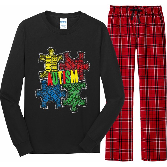 Autism Awareness Design Supporting Spread Kindness Long Sleeve Pajama Set