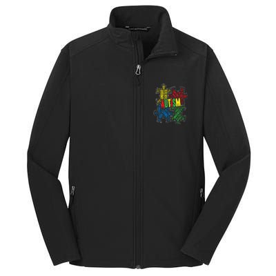 Autism Awareness Design Supporting Spread Kindness Core Soft Shell Jacket