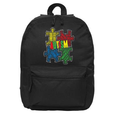 Autism Awareness Design Supporting Spread Kindness 16 in Basic Backpack