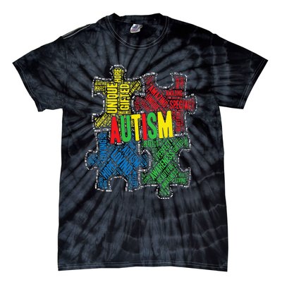 Autism Awareness Design Supporting Spread Kindness Tie-Dye T-Shirt