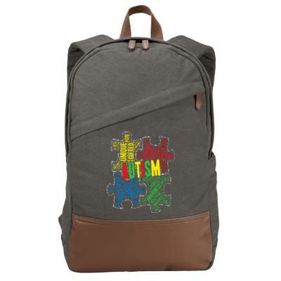 Autism Awareness Design Supporting Spread Kindness Cotton Canvas Backpack