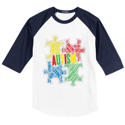 Autism Awareness Design Supporting Spread Kindness Baseball Sleeve Shirt