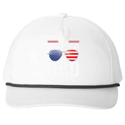 All American Dad Matching Family Fourth 4th Of July American Snapback Five-Panel Rope Hat