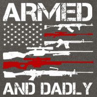 Armed And Dadly Military Dad Gift Cotton Canvas Backpack