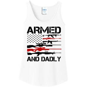 Armed And Dadly Military Dad Gift Ladies Essential Tank