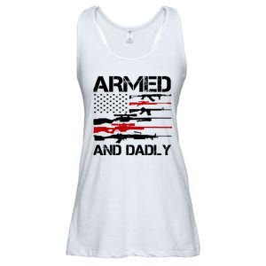 Armed And Dadly Military Dad Gift Ladies Essential Flowy Tank