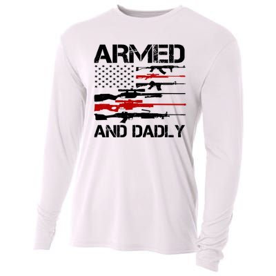 Armed And Dadly Military Dad Gift Cooling Performance Long Sleeve Crew