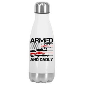 Armed And Dadly Military Dad Gift Stainless Steel Insulated Water Bottle