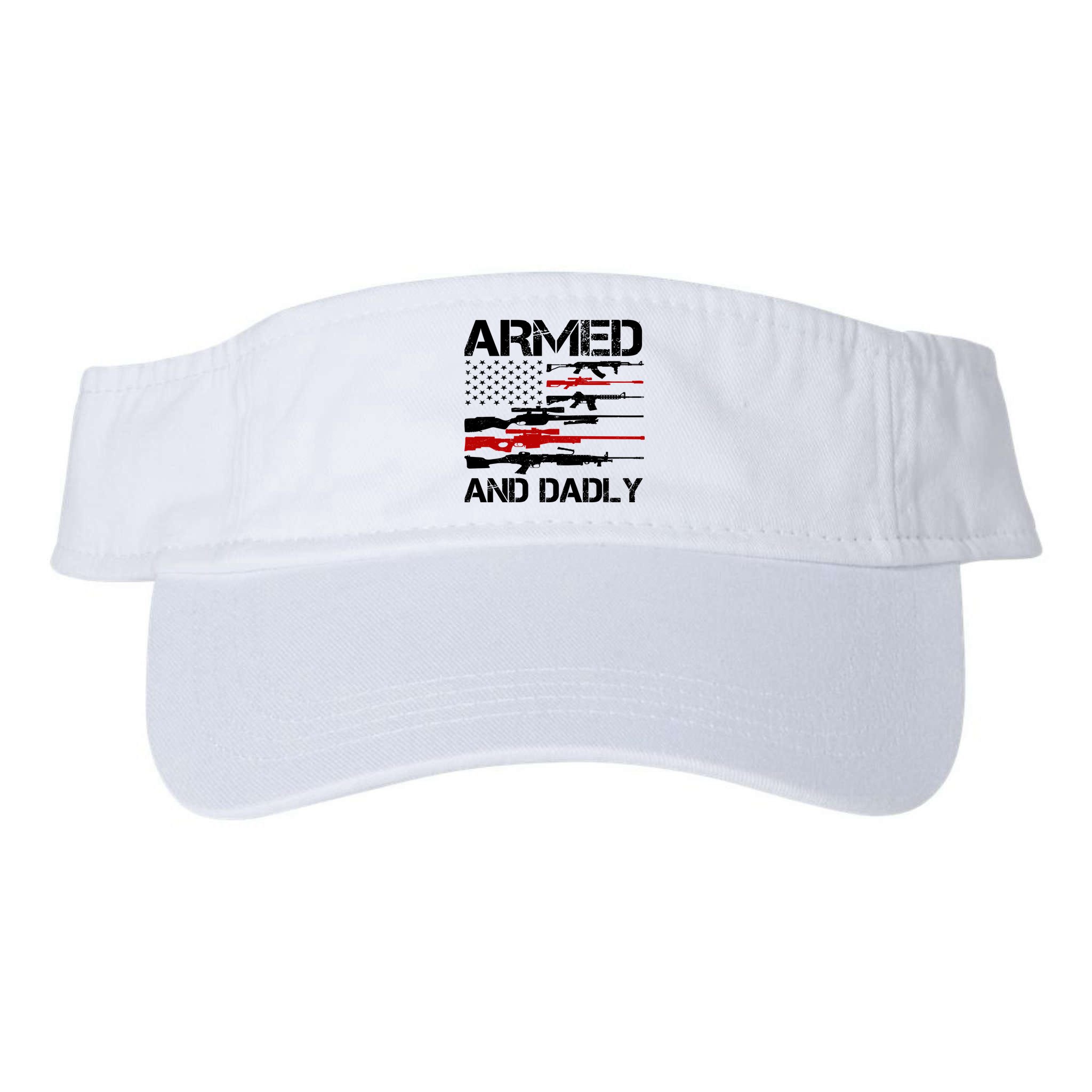Armed And Dadly Military Dad Gift Visor