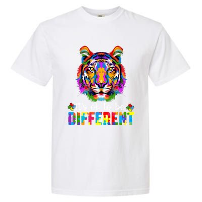 Autism Awareness Day ItS Ok To Be Different Colorful Tiger Gift Garment-Dyed Heavyweight T-Shirt