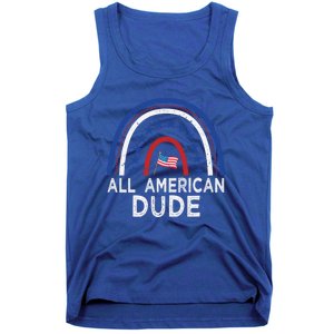 All American Dude Tie Dye 4th Of July Outfits For Family Great Gift Tank Top