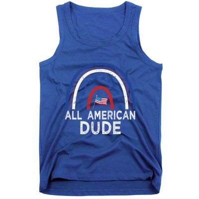 All American Dude Tie Dye 4th Of July Outfits For Family Great Gift Tank Top