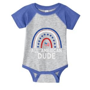 All American Dude Tie Dye 4th Of July Outfits For Family Great Gift Infant Baby Jersey Bodysuit