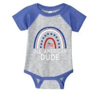 All American Dude Tie Dye 4th Of July Outfits For Family Great Gift Infant Baby Jersey Bodysuit