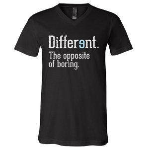 Autism Awareness Different Definition Autistic Gift Bo V-Neck T-Shirt