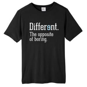 Autism Awareness Different Definition Autistic Gift Bo Tall Fusion ChromaSoft Performance T-Shirt