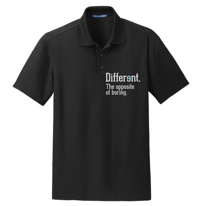 Autism Awareness Different Definition Autistic Gift Bo Dry Zone Grid Polo