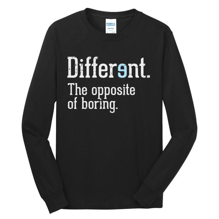 Autism Awareness Different Definition Autistic Gift Bo Tall Long Sleeve T-Shirt