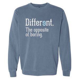 Autism Awareness Different Definition Autistic Gift Bo Garment-Dyed Sweatshirt