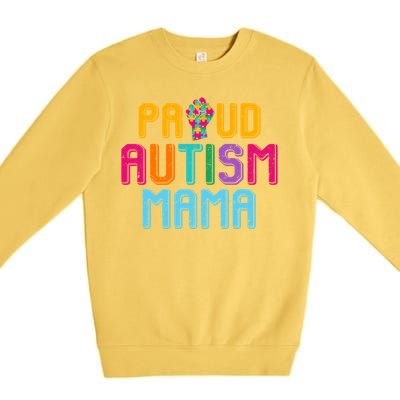 Autism Awareness Day Matching Family Proud Autism Mama Gift Premium Crewneck Sweatshirt