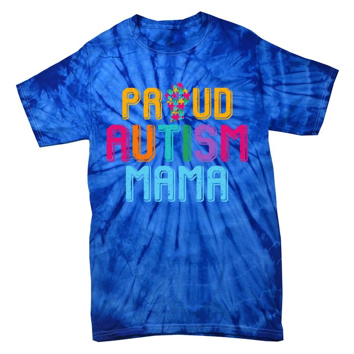 Autism Awareness Day Matching Family Proud Autism Mama Gift Tie-Dye T-Shirt