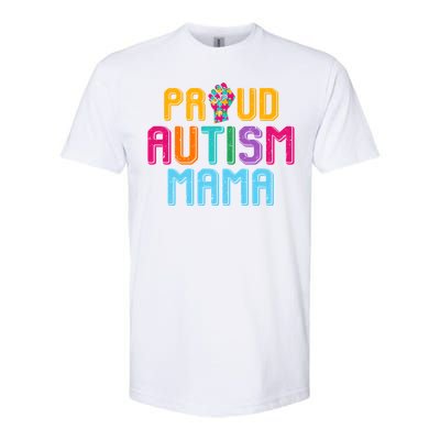 Autism Awareness Day Matching Family Proud Autism Mama Gift Softstyle CVC T-Shirt