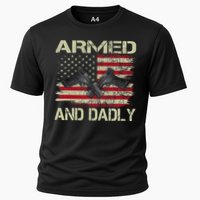 Armed And Dadly Funny Deadly Father For Father's Day Performance Shirt