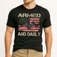 Armed And Dadly Funny Deadly Father For Father's Day Performance Shirt