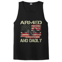 Armed And Dadly Funny Deadly Father For Father's Day PosiCharge Competitor Tank