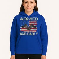 Armed And Dadly Funny Deadly Father For Father's Day Hoodie