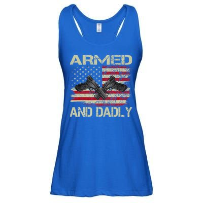 Armed And Dadly Funny Deadly Father For Father's Day Ladies Essential Flowy Tank