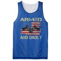 Armed And Dadly Funny Deadly Father For Father's Day Mesh Reversible Basketball Jersey Tank