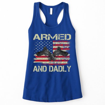 Armed And Dadly Funny Deadly Father For Father's Day Womens Tank Top