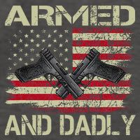 Armed And Dadly Funny Deadly Father For Father's Day Vector Backpack