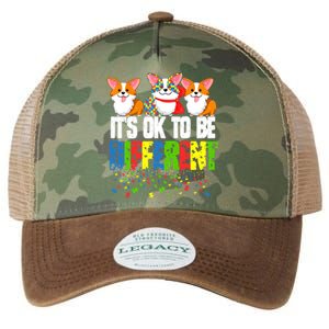 Autism Awareness Day Corgi, It's Ok To Be Different Legacy Tie Dye Trucker Hat