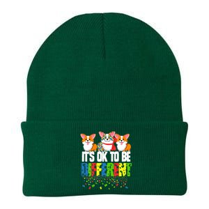 Autism Awareness Day Corgi, It's Ok To Be Different Knit Cap Winter Beanie