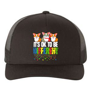 Autism Awareness Day Corgi, It's Ok To Be Different Yupoong Adult 5-Panel Trucker Hat