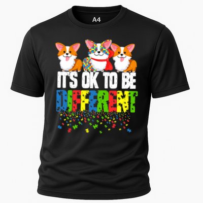Autism Awareness Day Corgi, It's Ok To Be Different Performance Shirt