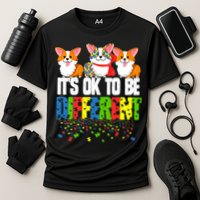 Autism Awareness Day Corgi, It's Ok To Be Different Performance Shirt