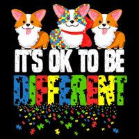 Autism Awareness Day Corgi, It's Ok To Be Different Apron