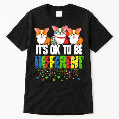 Autism Awareness Day Corgi, It's Ok To Be Different Tall T-Shirt