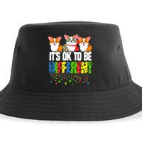 Autism Awareness Day Corgi, It's Ok To Be Different Sustainable Bucket Hat