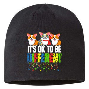 Autism Awareness Day Corgi, It's Ok To Be Different Sustainable Beanie