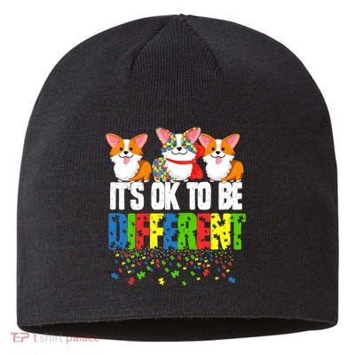 Autism Awareness Day Corgi, It's Ok To Be Different Sustainable Beanie