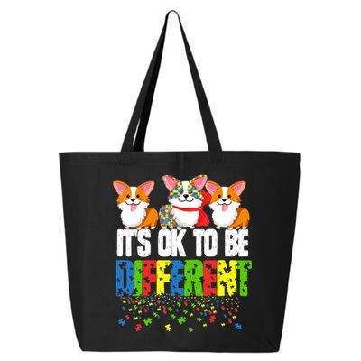 Autism Awareness Day Corgi, It's Ok To Be Different 25L Jumbo Tote