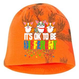 Autism Awareness Day Corgi, It's Ok To Be Different Kati - Camo Knit Beanie