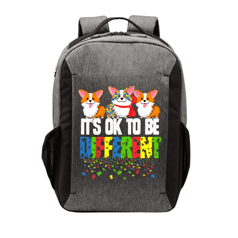 Autism Awareness Day Corgi, It's Ok To Be Different Vector Backpack