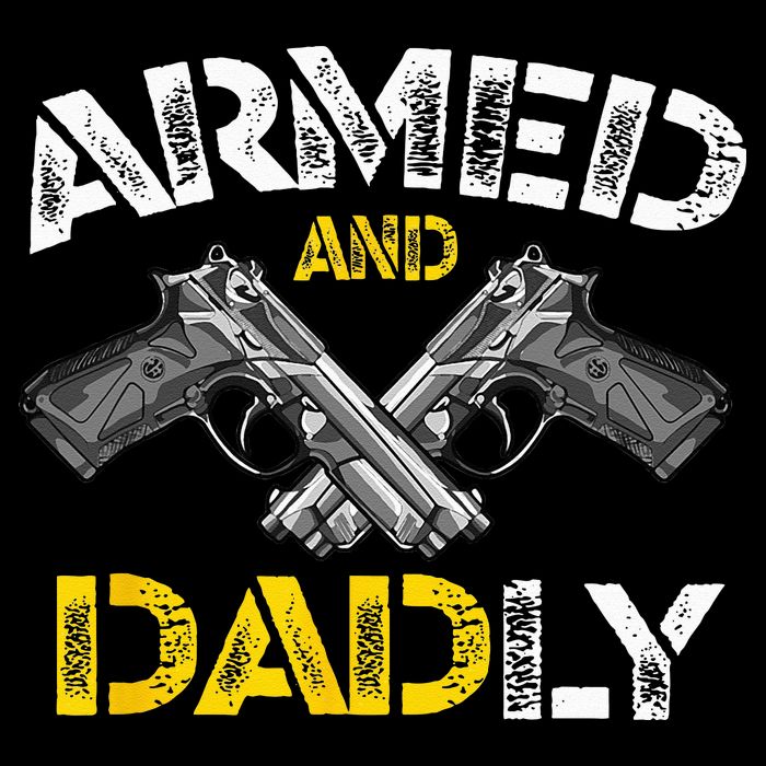 Armed And Dadly Funny Armed And Deadly Dad Fathers Day Impact Tech Backpack